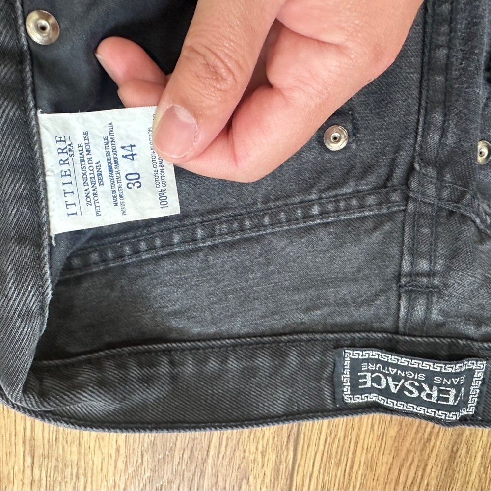 Versace black Denim Jeans with Vintage Appeal